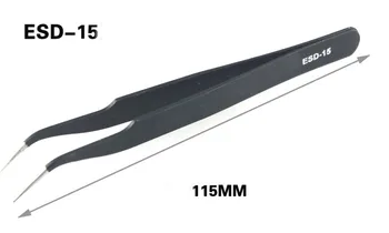 ESD-15 115mm hiánya Precíziós Csipesz Antisztatikus Csipesz Csipesz Rozsdamentes Modell