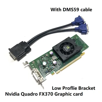 100% - os Munka Eredeti nVidia Quadro FX370 LP 256M PCI-E Professzionális Grafikus Kártya Garancia 1years FX 370 a DMS-59 2x VGA kártya
