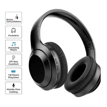 NC5 ANC Vezeték nélküli Fejhallgató Mikrofonnal 15Hrs Át Fül-Bluetooth-kompatibilis 5.0 Fülhallgató, Mobiltelefon, PC, Mobil Telefon