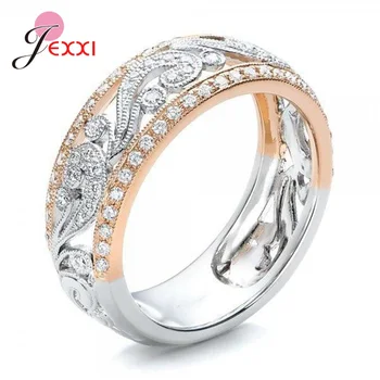 Legújabb Modellek Valódi 925 Sterling Ezüst Gyűrű A Nők, Lányok Luxus Csillogó Kristály Gyűrű Ajándék Felesége Barátnője Szeretők