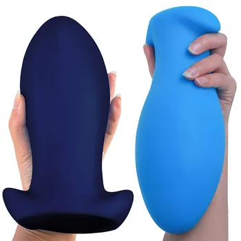 Új Kék Hatalmas Anális Plug Nagy Dildó Anál Tágítót Anális Masszírozó Felnőtt Szexuális Játékszerek Férfiaknak Melegek A Nők G-Pontja A Maszturbáció Rod Fétis 18