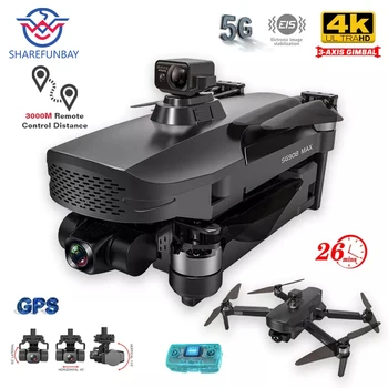 ÚJ SG908 MAX GPS Drón A 4K HD Kamera, 3-Tengelyes Gimbal WiFi FPV Szakmai Összecsukható Quadcopter Távolság 3km VS F11 Drónok