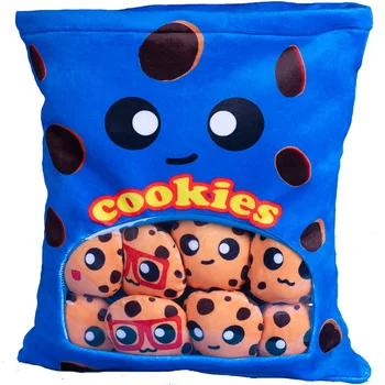 Egy Zsák Cookie-k Felfújja Snack Párna Plüss Játékok Plushies Baba Alszik Játék Gyerekeknek, Születésnapi Ajándékok