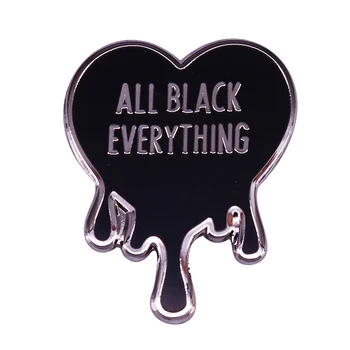 Fekete Mindent Zománc Pin-kódot, Amikor meleg van, de szeretem a fekete, vagy olvadó de nem érdekel, ékszerek