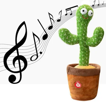 Tánc Kaktusz Elektron Plüss Játék Puha Plüss Baba Babák Kaktusz, Hogy Tudok Énekelni, Táncolni Hang Interaktív Vérzett Stark Játék A Gyerek