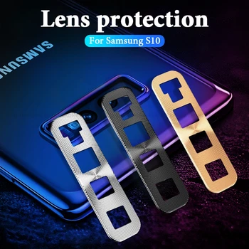 A kamera Lencséje protectiveMetal tok Samsung Galaxy S10 Plusz a30-as A50 Kamera Len képernyővédő fólia Lökhárító Borító