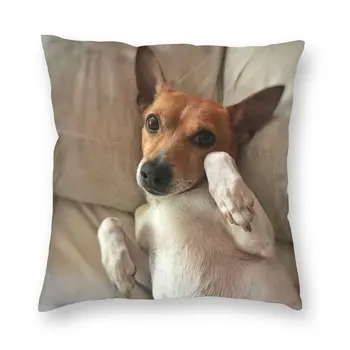 Vicces Jack Russell Terrier Mém párnahuzat 40x40cm lakberendezés Divat Pillowcover Kutya Szerető Párnát Esetben a Kanapé Autó