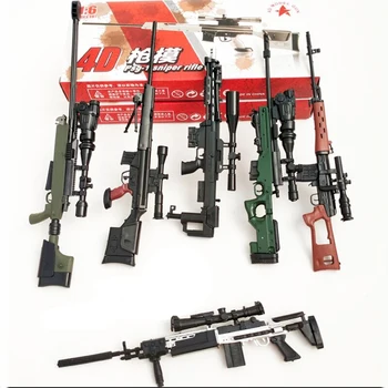 6db/set Bevont Fegyver Modell Mesterlövész Puska SVD,PSG-1,mk14-et,DSR-1,TAC-50 1:6 Közgyűlés Készletek Fegyver 12