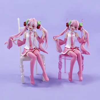 Eredeti Japán Anime Ábra 15cm kawaiii Sakura lány Ül egy széken PVC Modell Baba Játékok Gyűjteménye új évet lányok ajándék
