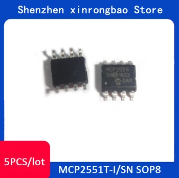 5pieces MCP2551T-én/SN MCP2551 SOP8 MICROCHIPCAN 200mV
