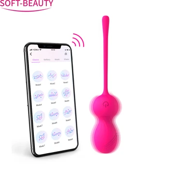 Távvezérlő Bluetooth Vibrátor a Női Vaginális Golyó, Maszturbáció, Tojás Felnőtt Játékok Csikló Szar Stimulátor Vibrátor a Nők