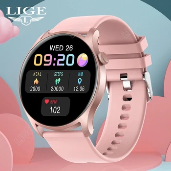 LIGE 2021 Divat Intelligens Karóra Női pulzusmérő Vérnyomás Többfunkciós Sport Karóra Férfi Nő Vízálló Smartwatch Nők