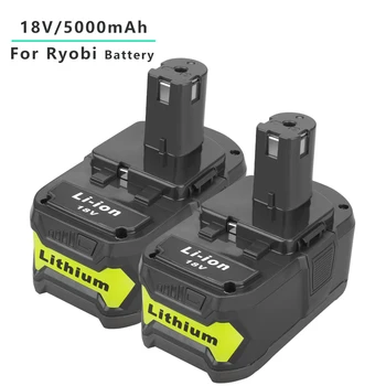 18V 5000mAh Li-ion Újratölthető Akkumulátor Ryobi EGY vezeték nélküli Szerszámok BPL1820 P108 P109 P106 P105 P103 P104 RB18L50 RB18