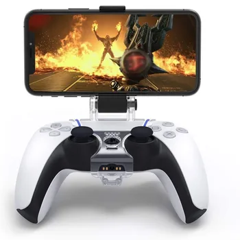 A klip rögzítés A PS5 DualSense Vezeték nélküli Kontroller, Mobil Telefon Fogó Konzol, tartó, Állítható Állvány A PS5 Vezérlő