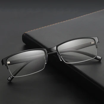 Divat férfi félig fém keret rövidlátás szemüveg semleges receptet rövidlátás -0, hogy -600 fok Vintage Optikai Rövidlátás Szemüveg