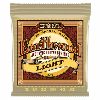 Ernie Ball 2004 Earthwood 80/20 Bronz Light Akusztikus Gitár Húrok 11-52