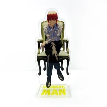 Láncfűrész Ember Makima ül a széken akril állni ábra modell jogosultja torta topper anime