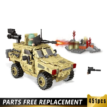 06024 WW2 Katonai Sorozat A Kerekes Páncélozott Jármű Készlet építőelemei Tégla Katonai Jeep Modell Akció Ábra Ajándék játékok