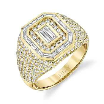 Luxus Kreatív 3 Színben Kapható Geometriai Gyűrűk A Nők, mind a Férfiak Fehér CZ Kő Inlay Punk Divat Ékszerek Fél Ajándék Gyűrű