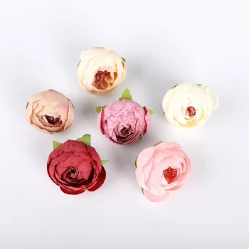 10 Db Mesterséges Virágokat Kis Tea Rózsa Fejét Hamis Diy Ajándék Doboz Édességet Lakberendezési Kiegészítők, Esküvői Menyasszonyi Clearance