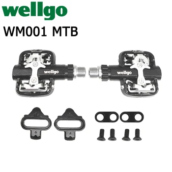 Wellgo WM001 Ultrakönnyű Alumínium MTB Országúti Kerékpár Pedál csapágyas Clipless SPD pedál Kerékpár Pedál Kerékpár Alkatrészek