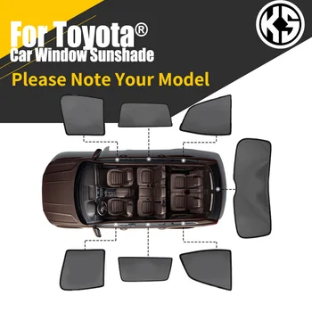 Egyéni Mágneses Autó Ablak Napellenzők Toyota Highlander Korona Camry Corolla CHR Ablak Függöny Kérjük, vegye figyelembe, hogy A Modell