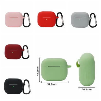 Új (2021) Apple Airpods 3 Esetben egyszínű ütésálló szilikon borító Airpods3 Vezeték nélküli Bluetooth Fülhallgató a levegőbe hüvely 3