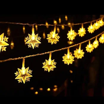 1,5 M/3M LED Csillag, Hold, Tündér String Fények elemes Karácsonyi Koszorú, Esküvői Buli, Szülinapi Dekoráció Csillogás, Fény