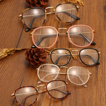 Évjárat Férfiak Nők Szemüveg Kerek Keret Világos, Teljes Felni Szemüveg Szemüveg Optikai