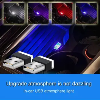 Autó Környezeti Fény Neon Lámpa Ékszerek, Dekoratív Lámpa Mini USB LED Modell Fény Auto Színes Fény Autós USB Led