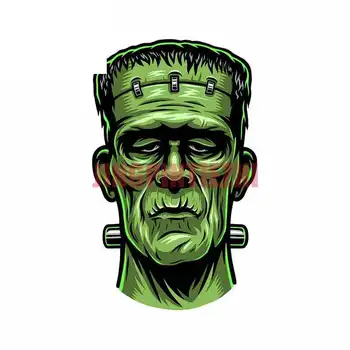 Személyiség Színe Frankenstein Fejét Teherautó Matrica DIY Elzáródás Karcolás Autó Stílus Vízálló Matrica Dekor Racing Matricák