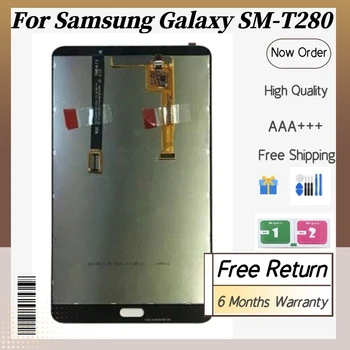 AAA+++ Samsung Galaxy Tab Egy 7.0 2016 T280 T285 LCD Kijelző érintőképernyő Digitalizáló SM-T280 SM-T285 LCD Képernyő Panel Közgyűlés