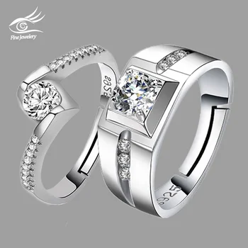 Gyűrű Cirkon Esküvői Gyűrű Sterling Ezüst Gyűrű Női Judit Férfiak 925 Ezüst Ékszerek Anillos Pár Ékszer Valentin Nap