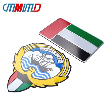 Autó Stílus 3D Alumínium Az Egyesült Arab Emírségek Zászló egyesült arab EMÍRSÉGEK Zászló Jelkép Matricák Hűtőszekrény Otthoni Dekorációs Matrica tartozékok