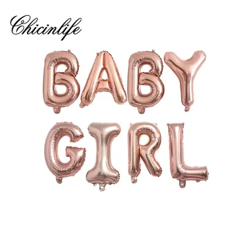 Chicinlife 1Set Rose Gold Üdv Baba Fiú/Lány Lufi Baby Shower Nemek közötti Mutatják boldog szülinapi parti dekoráció, Kellékek
