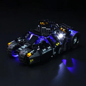 ÚJ Led Kompatibilis a LEGO 76239 Batmobile Tumbler Madárijesztő Showdown Fény Készlet építőelemei Játékok, Csak a Fény Nem Blokkok
