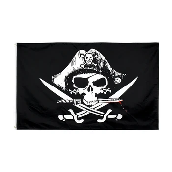 XYFlag 90x150cm Idősebb Jolly Roger Koponya Cross Bones Kalóz a Halott Ember Mellkasi Zászló Dekoráció