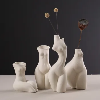 Lakberendezési váza body art modell virág díszek modern minimalista kerámia vázák, nagykereskedelmi