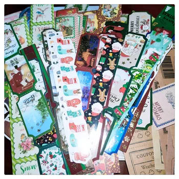 240 DB Tartani Karácsonyi Dekorációs Matricák Kártya Gyerekeknek Ajándékokat Vintage Jegy Diy Napló Scrapbooking Forró Bélyeg Címke Álló