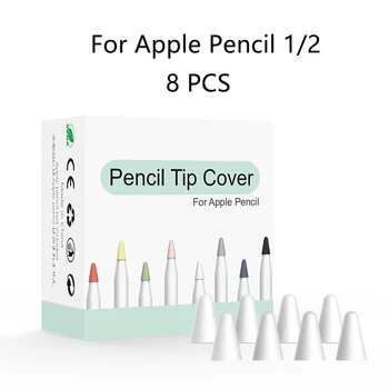 8 Csomag Érintőképernyő Toll Nib az Esetben Az Apple Ceruza, 2 Generációs Szilikon Ceruza Tipp Fedezni Ceruza 1. Kupakot Protector