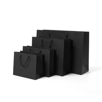 Vízszintes Függőleges Üres Kraft Papír Táska Fekete Cukorkát, Táskák Esküvői Kedvezmények Ajándék Csomag Szülinapi Party Dekoráció Elvihető Táskák
