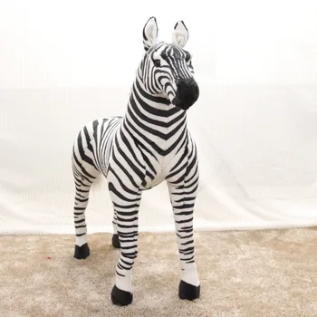 Nagykereskedelmi Állni Plüss Zebra Szimuláció Plüss Játékok, Gyermek Fotózás, Kellékek lakberendezési Állatok állatkert Zebra Modell Gyerekek Ajándék