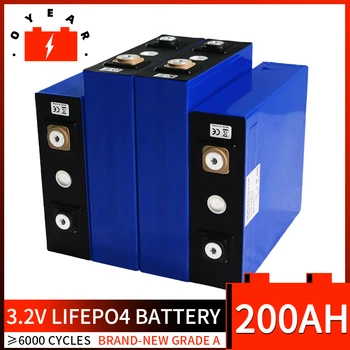 3.2 v 200AH Lifepo4 Akkumulátor 16Pcs 12v 24v 36v 48v Akkumulátor PackLithium Vas-Foszfát Napelem Fokozatú usa/UK adómentes