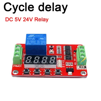 DYKB dc 12V 5V-os Relé ciklus késleltetés Időzítő kapcsoló Modul multi-funkciós önálló rögzítő Digitális led * RT Home Automation Késedelem
